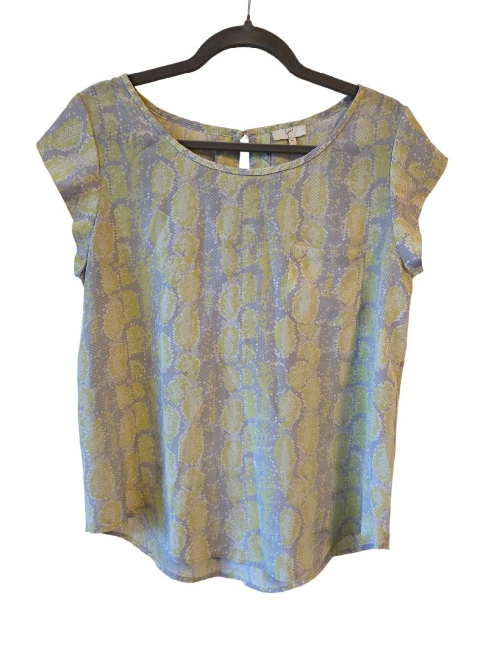 JOIE Light Yellow Silk Cap Sleeve Blouse Womens Size S